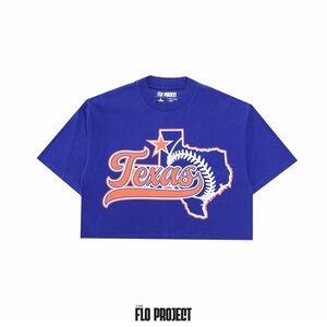 Blue Texas Graphic Crop Top